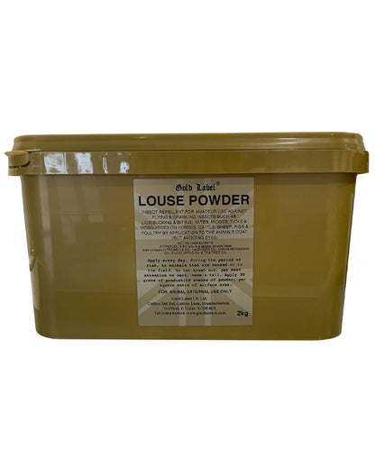 Gold Label Louse Powder On A White Background