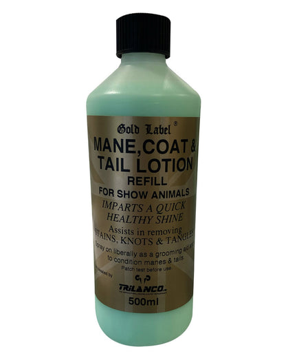Gold Label Mane, Coat &amp; Tail Lotion On A White Background