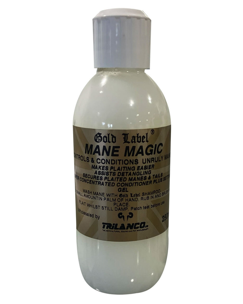 Gold Label Mane Magic On A White Background