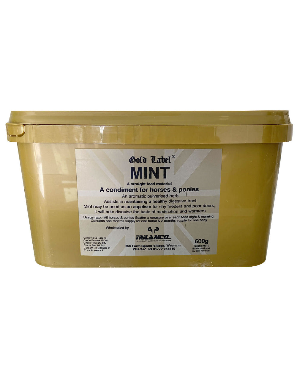Gold Label Mint On A White Background