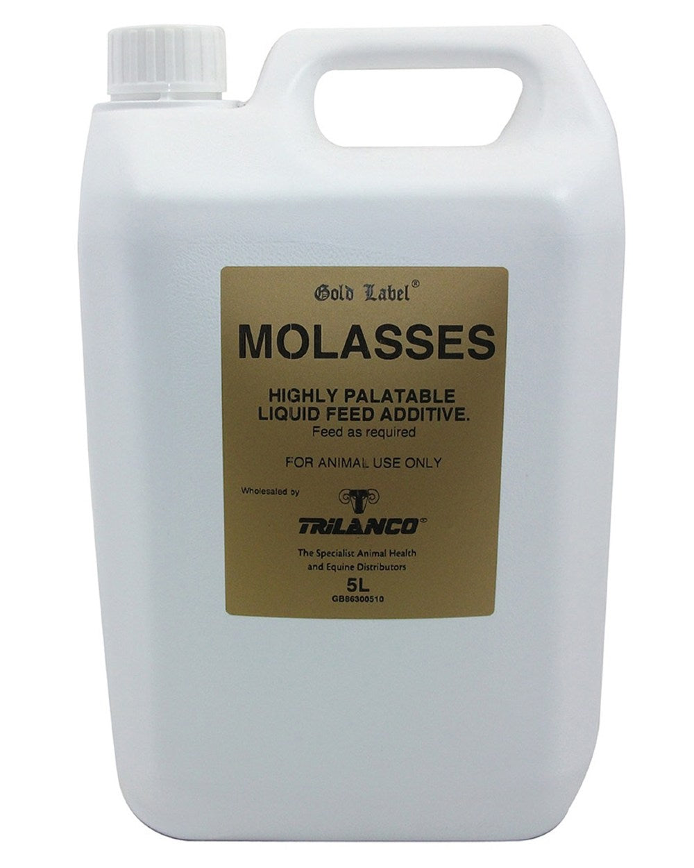 Gold Label Molasses Liquid On A White Background