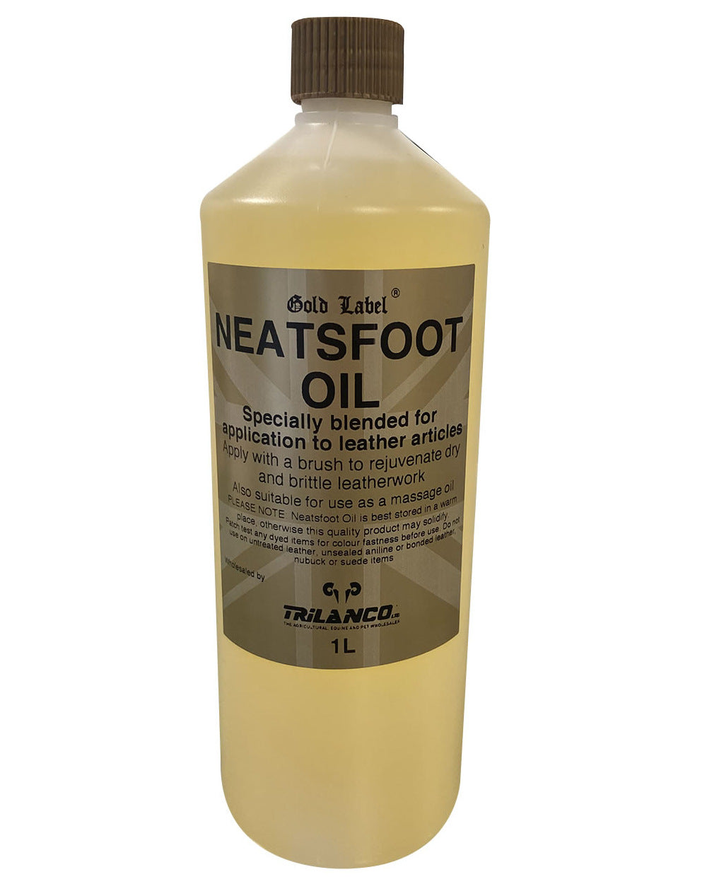 Gold Label Neatsfoot Oil On A White Background