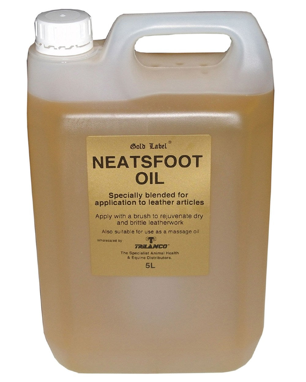 Gold Label Neatsfoot Oil On A White Background