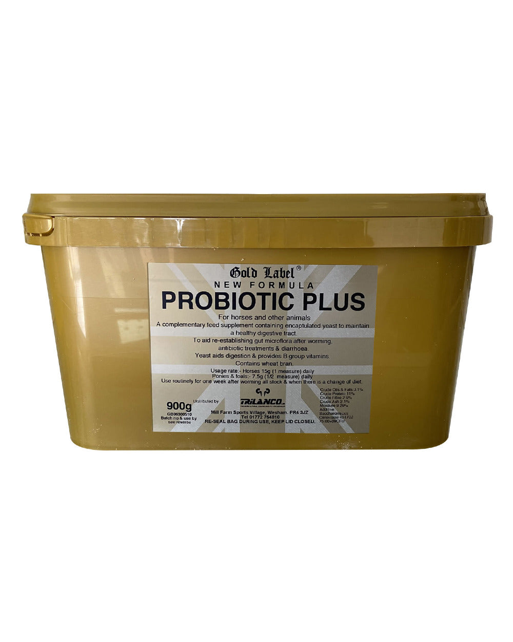 Gold Label Probiotic Plus On A White Background