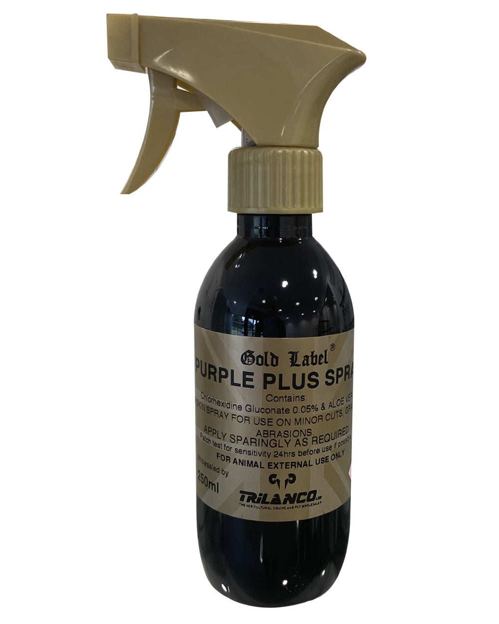 Gold Label Purple Plus Spray On A White Background