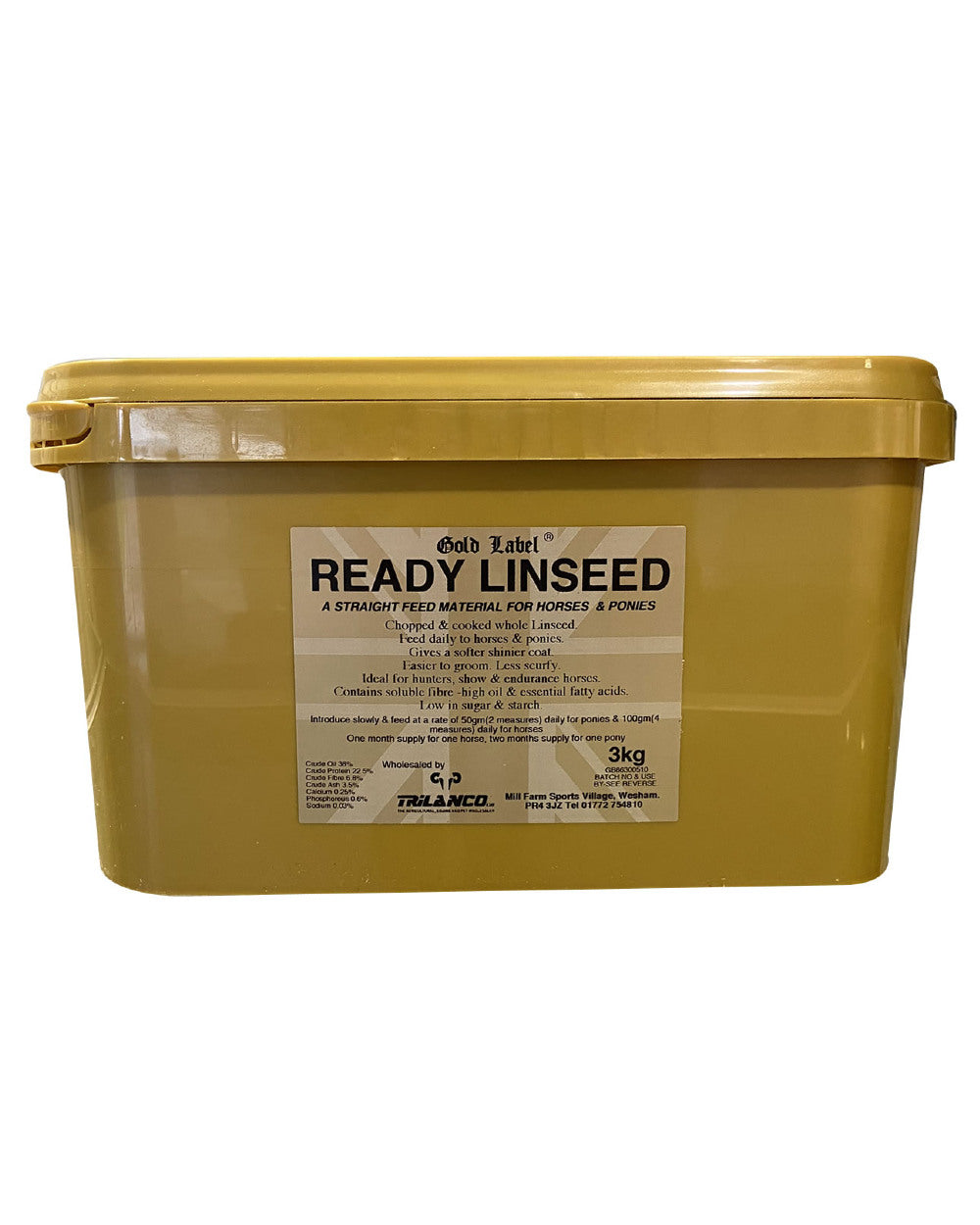 Gold Label Ready Linseed On A White Background