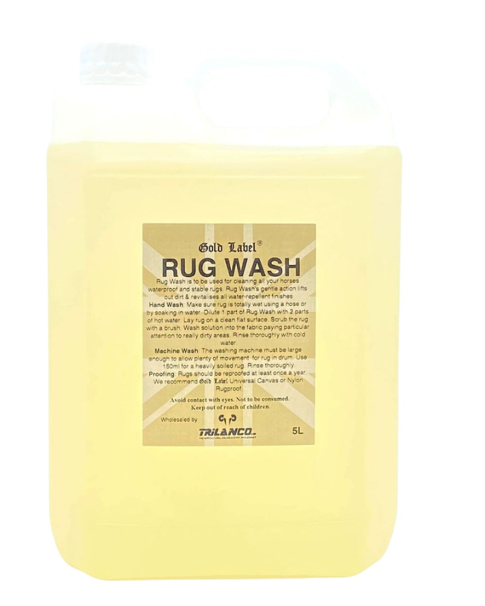 Gold Label Rug Wash On A White Background