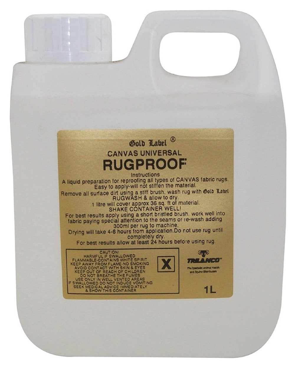 Gold Label Rugproof For Canvas On A White Background