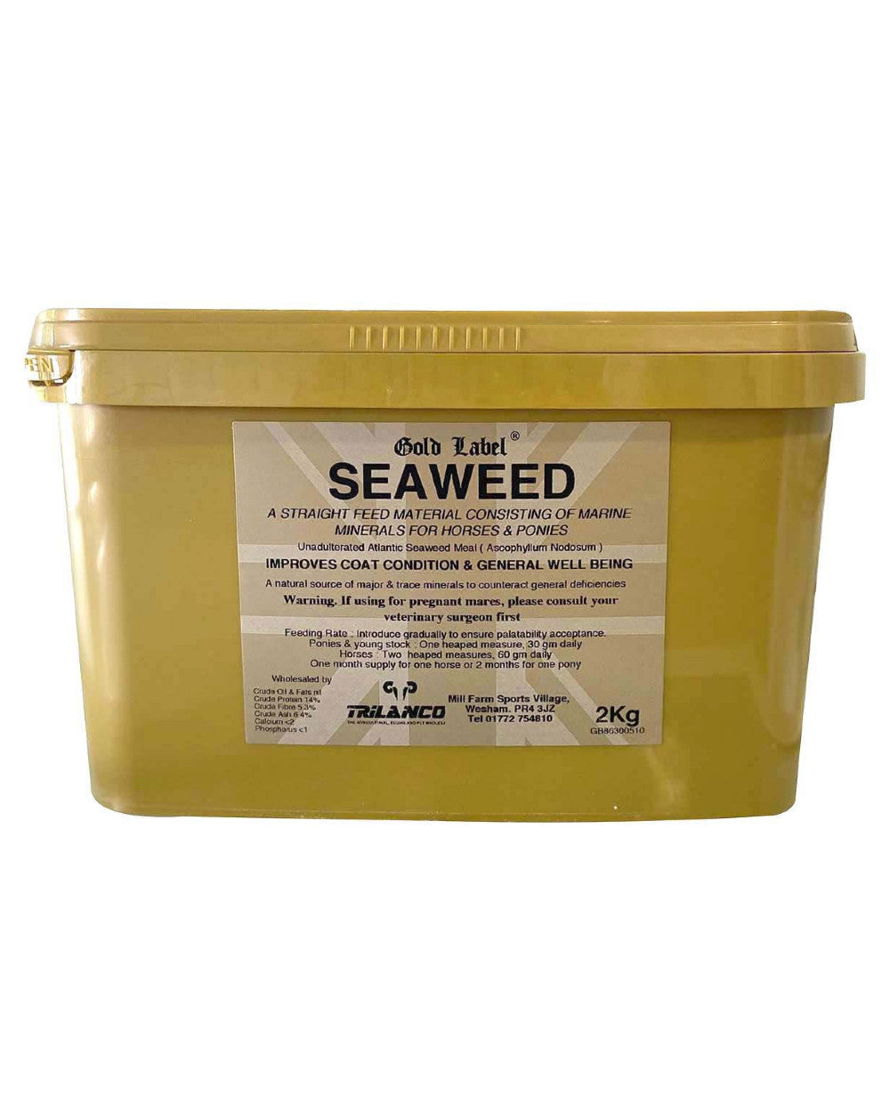 Gold Label Seaweed On A White Background