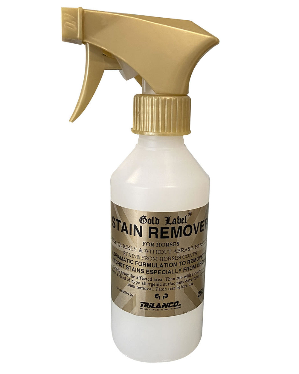 Gold Label Stain Remover On A White Background