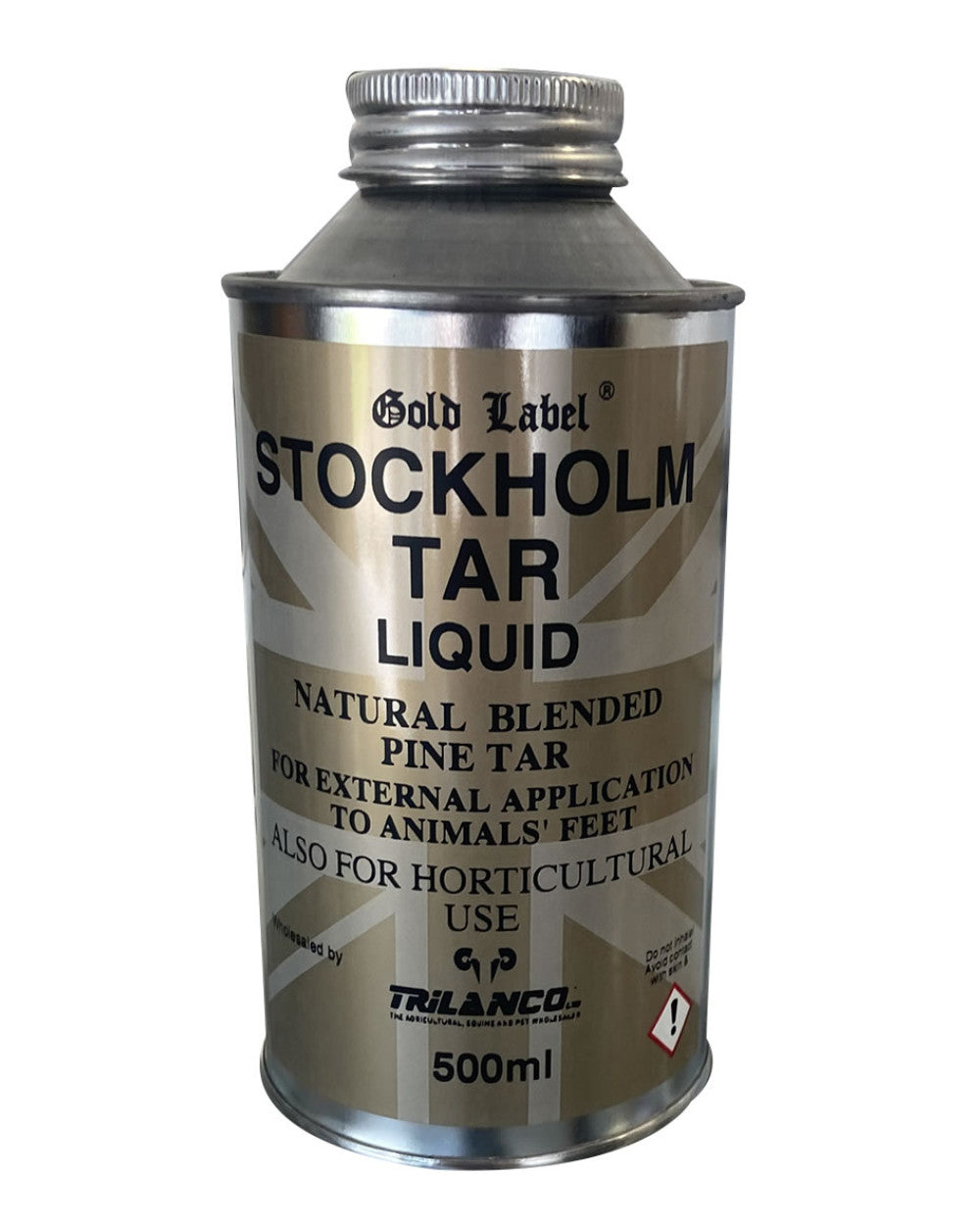 Gold Label Stockholm Tar Liquid On A White Background