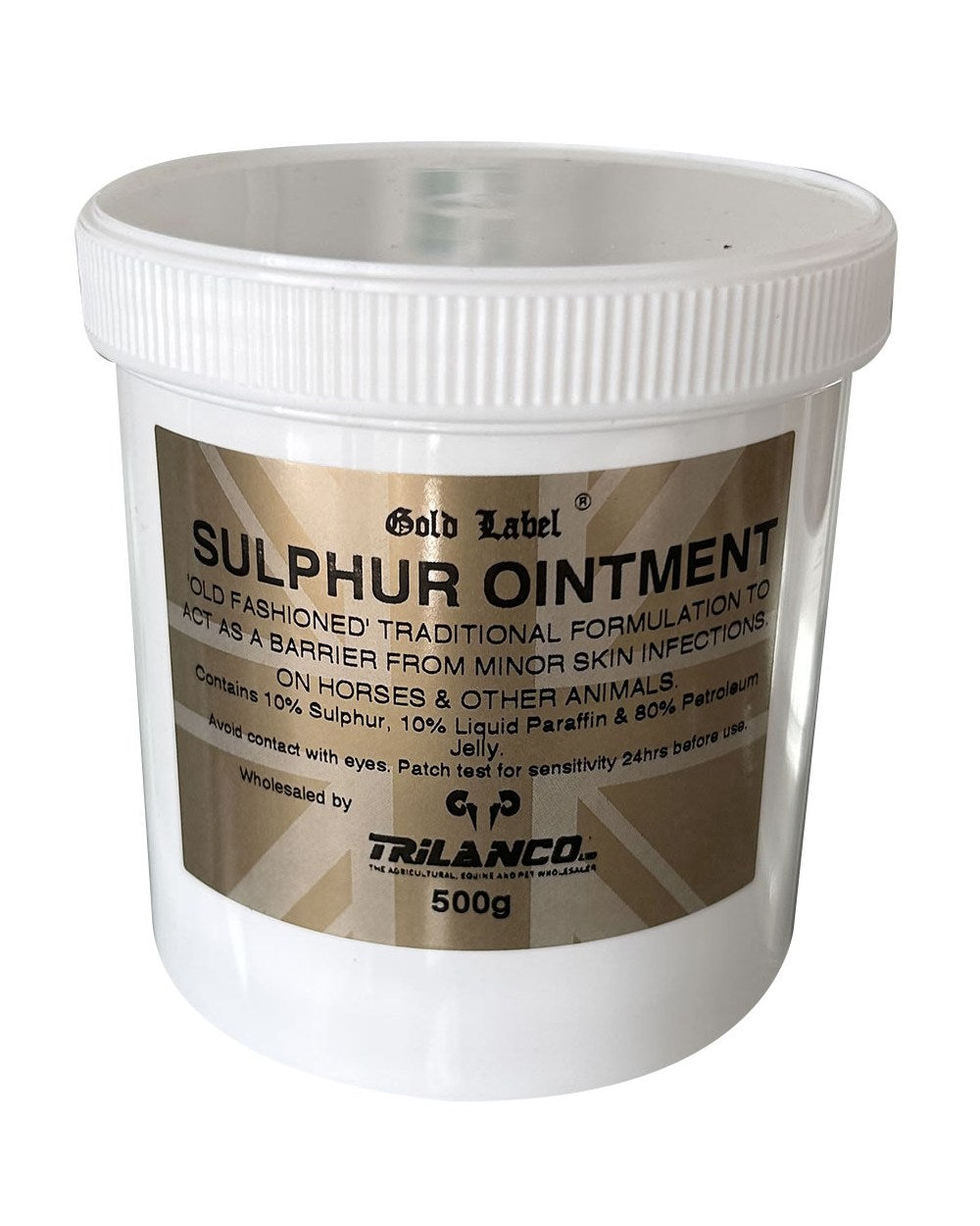 Gold Label Sulphur Ointment On A White Background