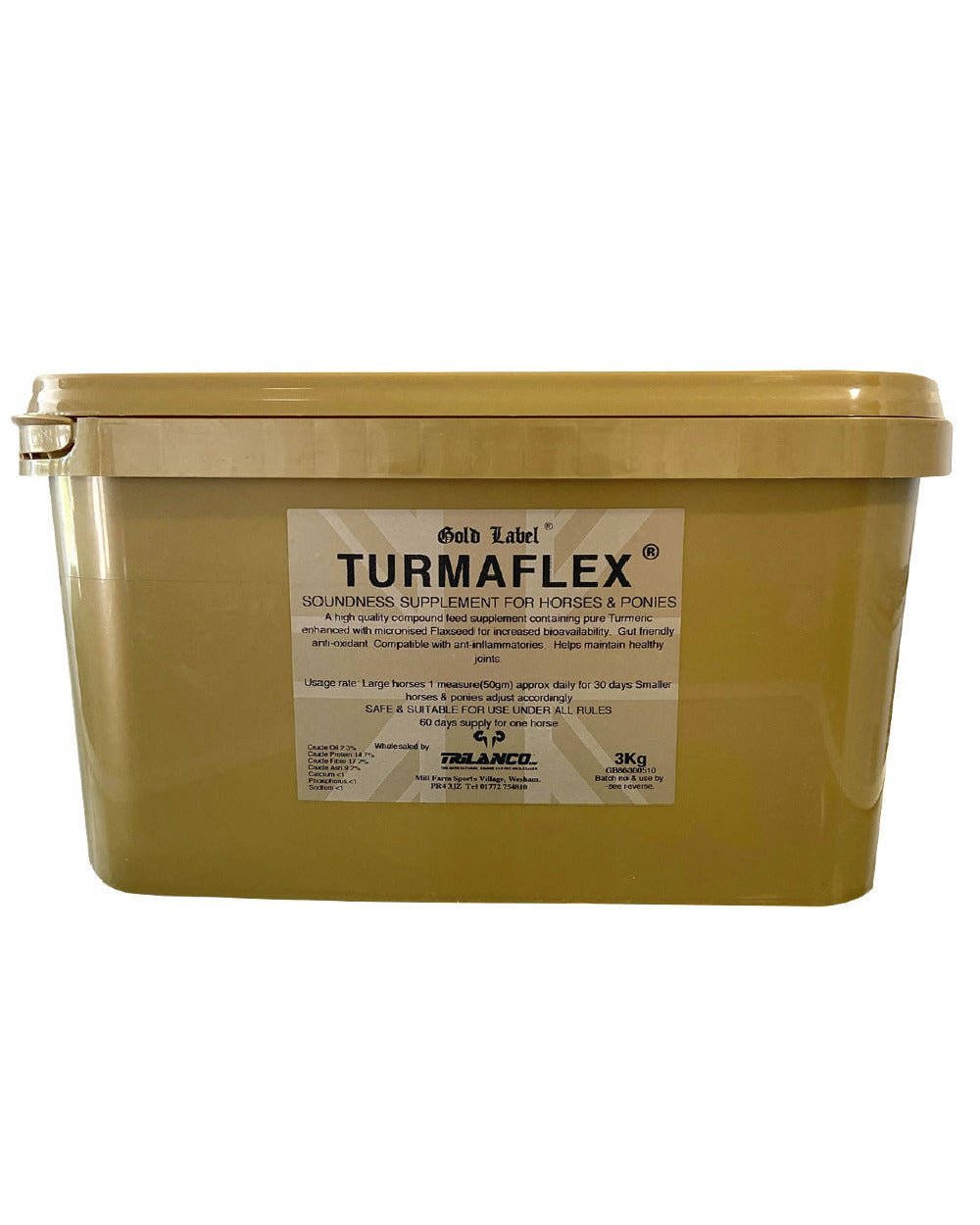 Gold Label Turmaflex On A White Background