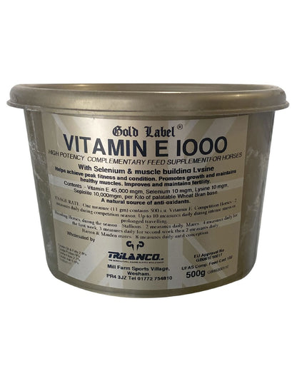 Gold Label Vitamin E 1000 500g On A White Background