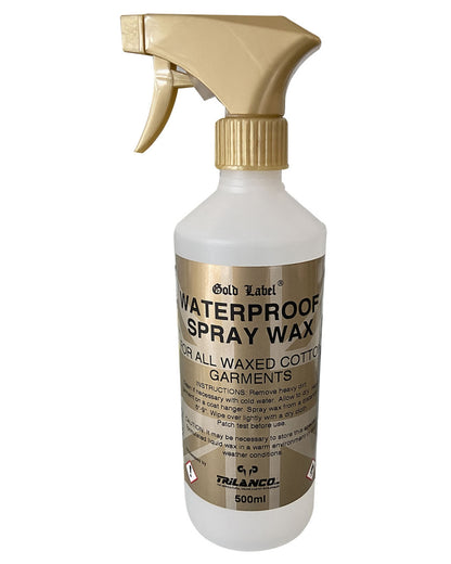 Gold Label Waterproof Spray Wax On A White Background