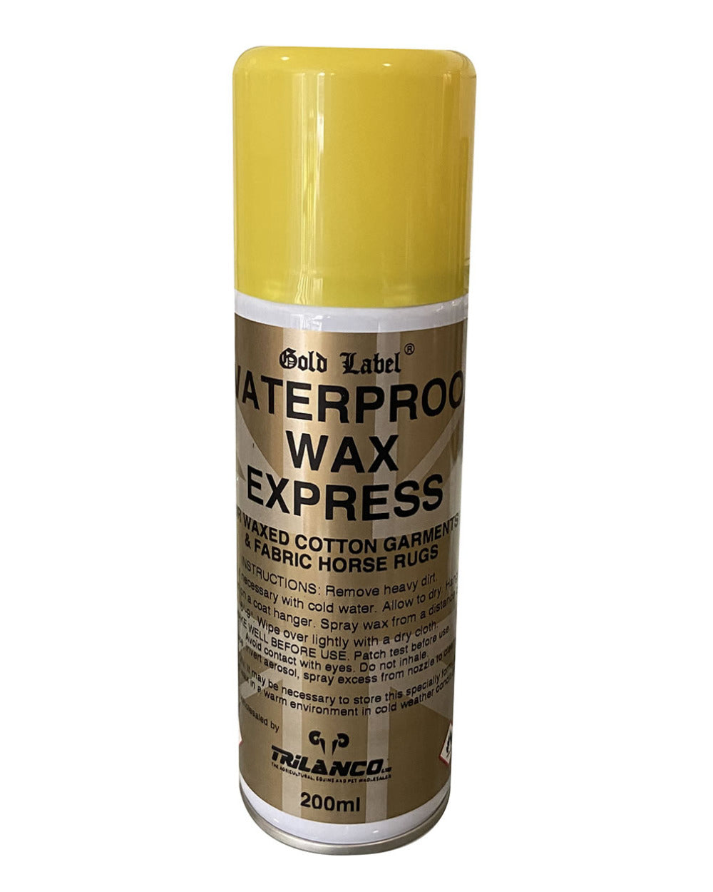 Gold Label Waterproof Wax Express On A White Background