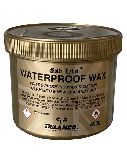 Gold Label Waterproof Wax On A White Background