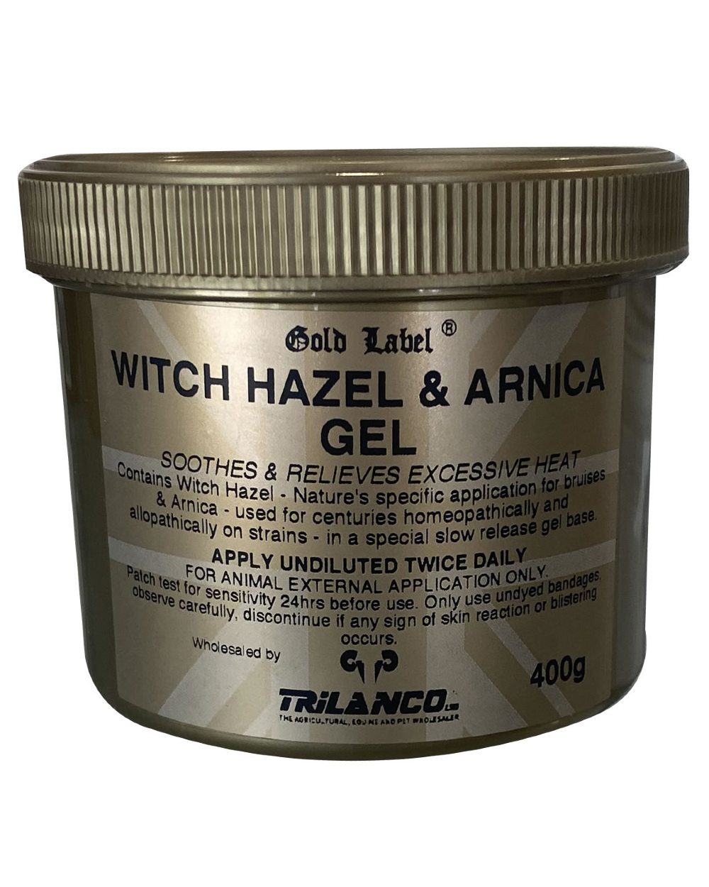 Gold Label Witch Hazel &amp; Arnica Gel On A White Background