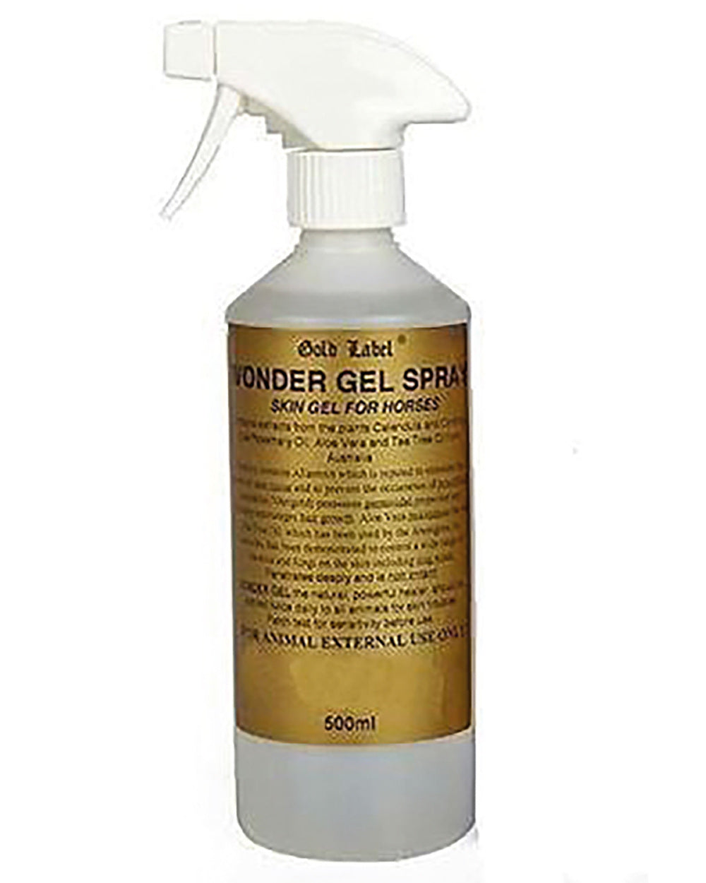 Gold Label Wondergel Spray on white background