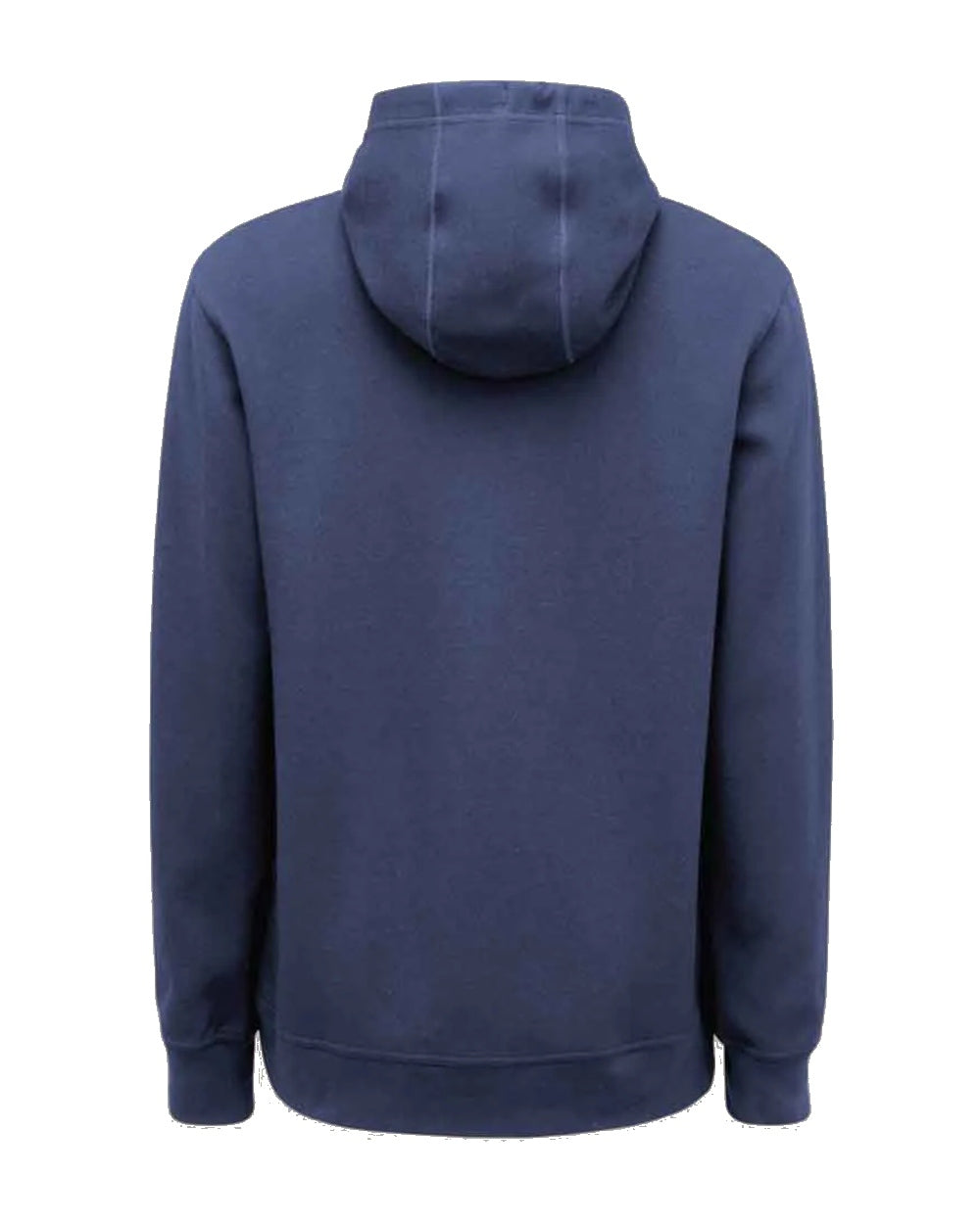 Indigo Coloured Hard Yakka Mens Embossed Pullover Hoodie on White Background
