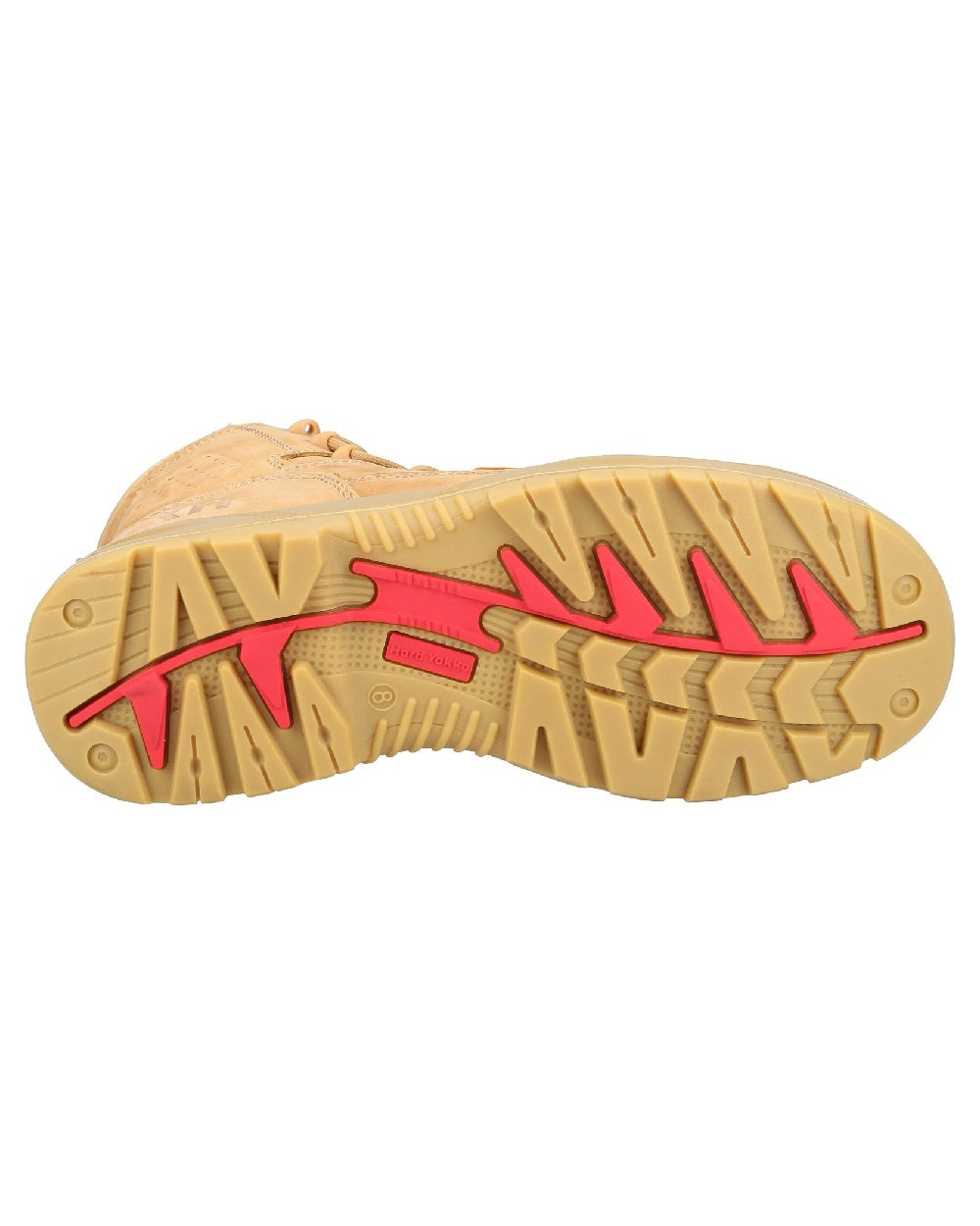 Wheat Coloured Hard Yakka Mens Legend PR Safety Boots on White Background
