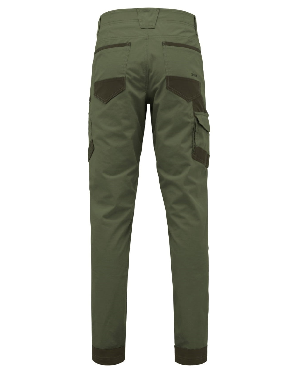 Military Green Coloured Hard Yakka Mens Raptor Active Trousers on White Background
