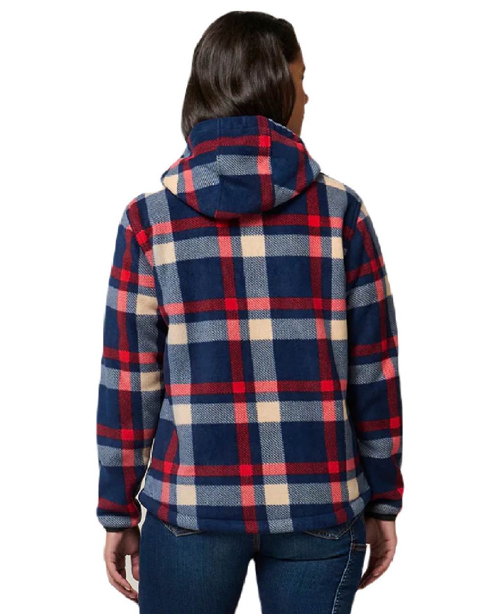Multi Coloured Hard Yakka Womens Check Zoodie on White Background

