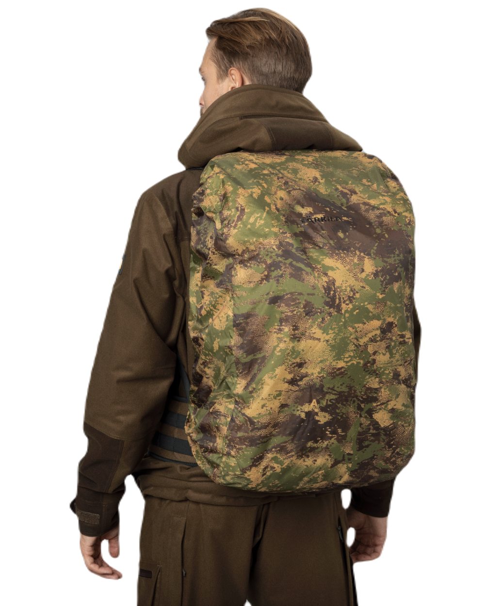 Hunting Green Coloured Harkila Forest Hunter Backpack On A White Background