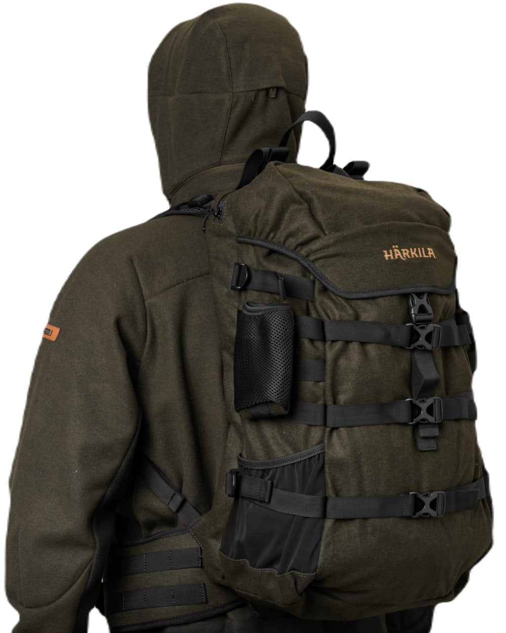 Willow Green Coloured Harkila Metso 2.0 Rucksack Backpack on white background 