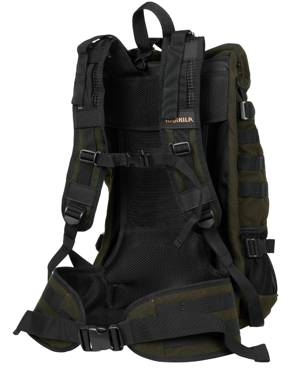 Willow Green Coloured Harkila Metso 2.0 Rucksack Backpack on white background 