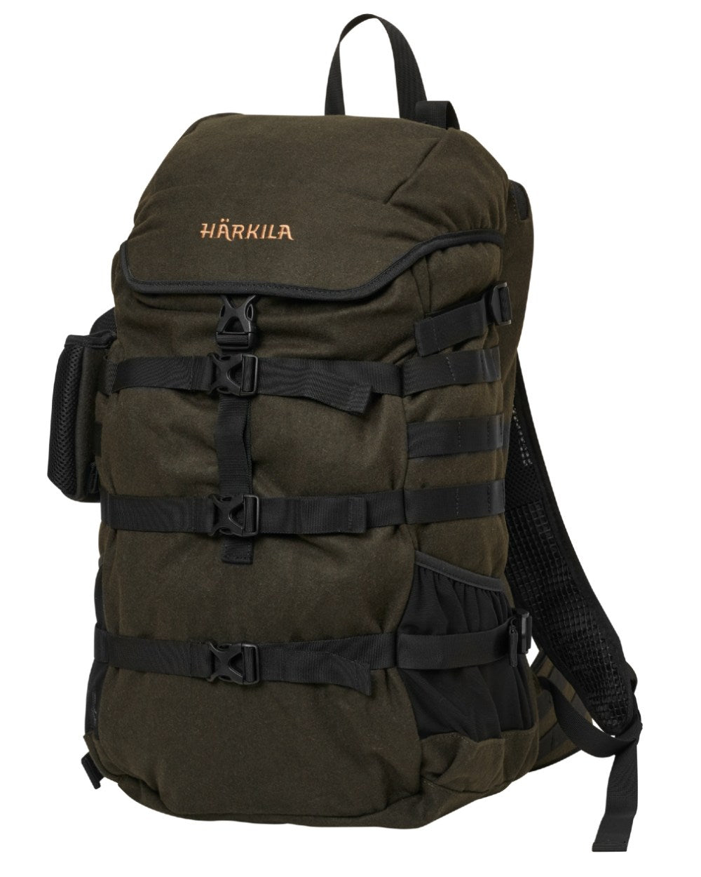 Willow Green Coloured Harkila Metso 2.0 Rucksack Backpack on white background 