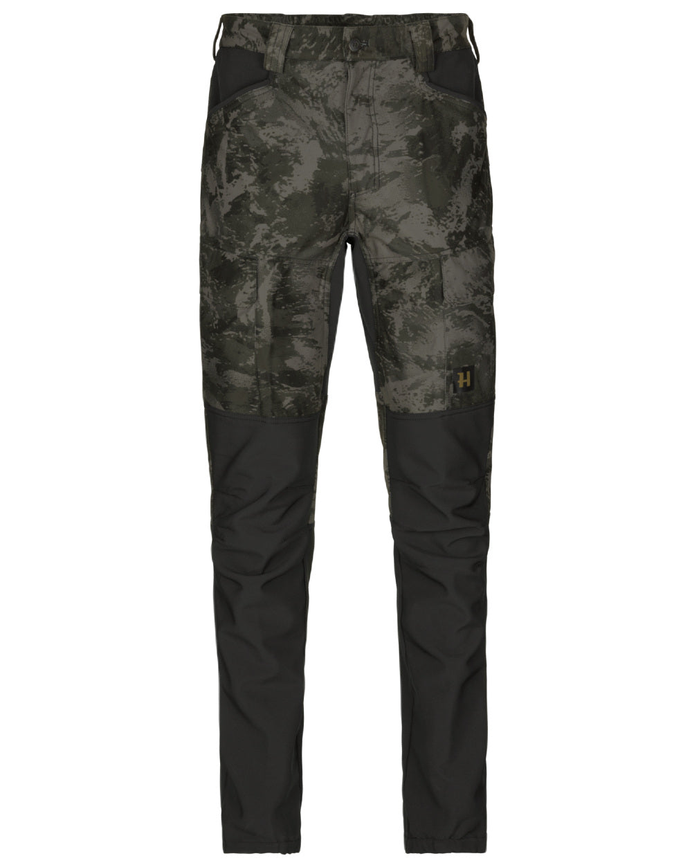 Axis Black Black Coloured Harkila NOCTYX Camo Silent Trousers On A White Background