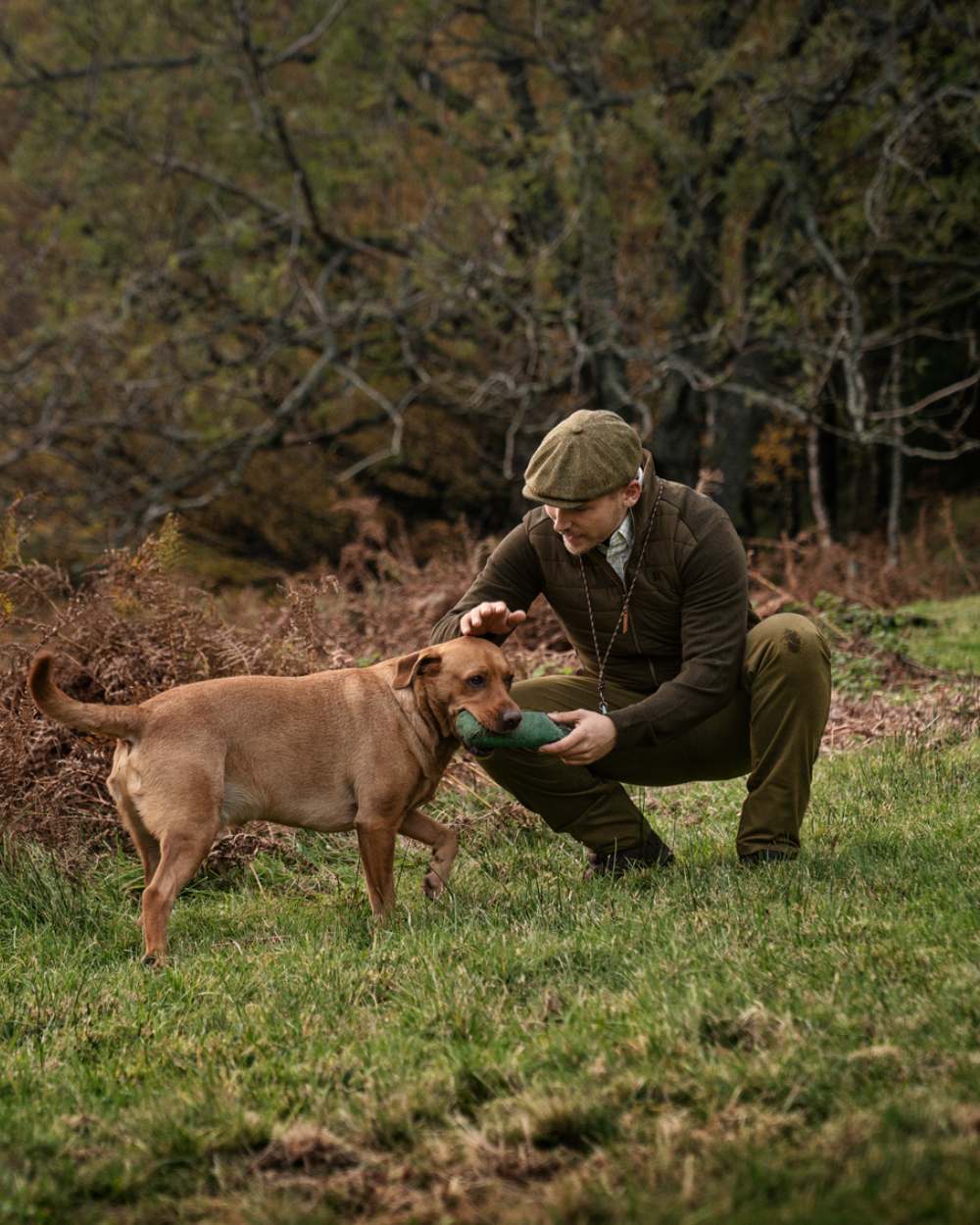 Willow Green Coloured Harkila Sandhem Pro Insulated Cardigan On A Mountain Background