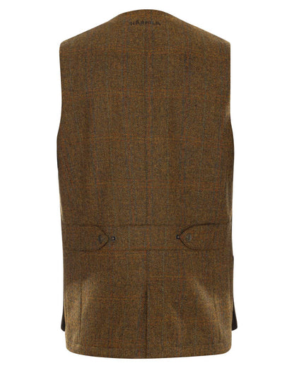 Terragon Brown coloured Harkila Stornoway 2.0 Tweed Shooting Waistcoat on White background