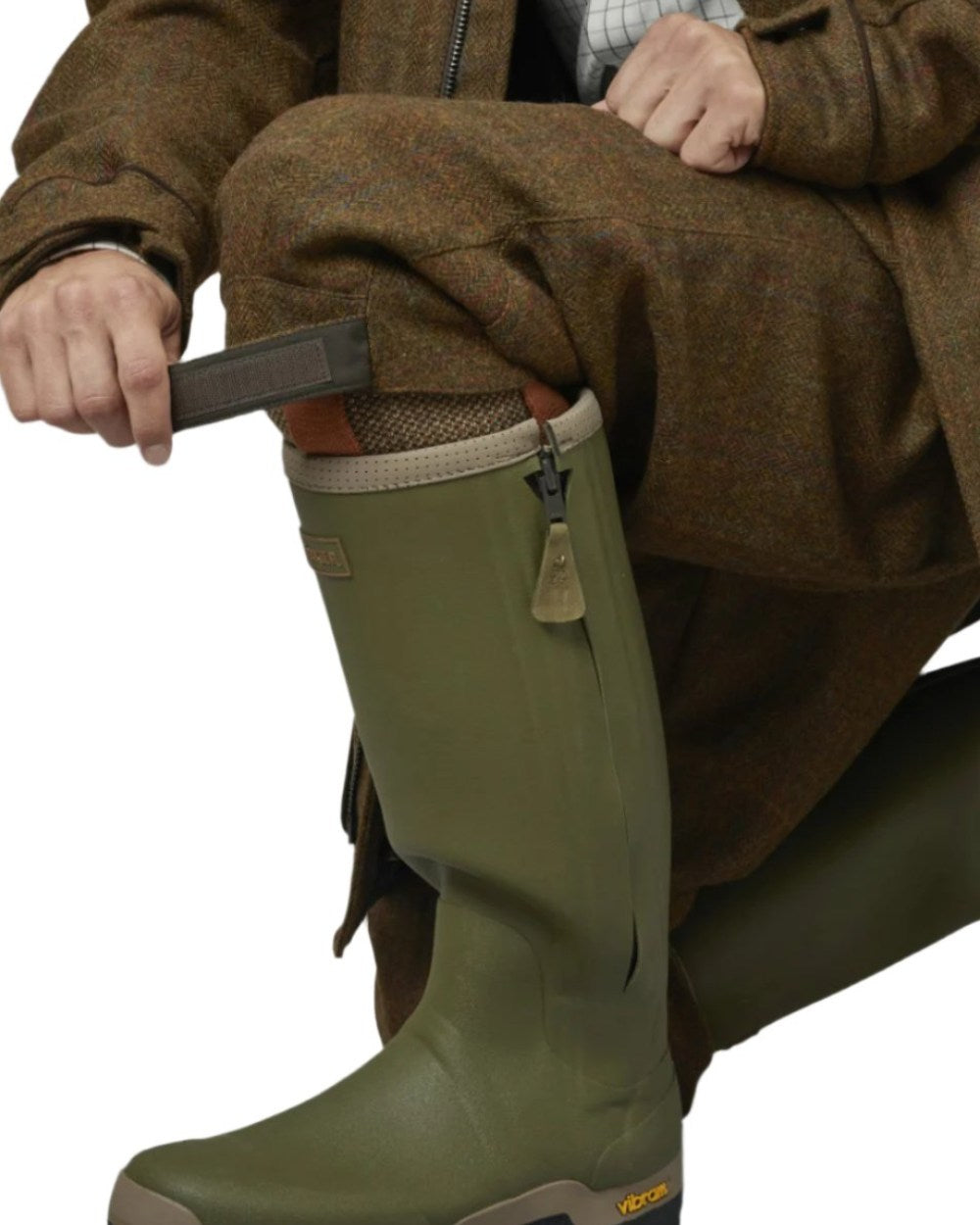 Terragon Brown Coloured Harkila Stornoway Tweed Breeks 2.0 On A White Background