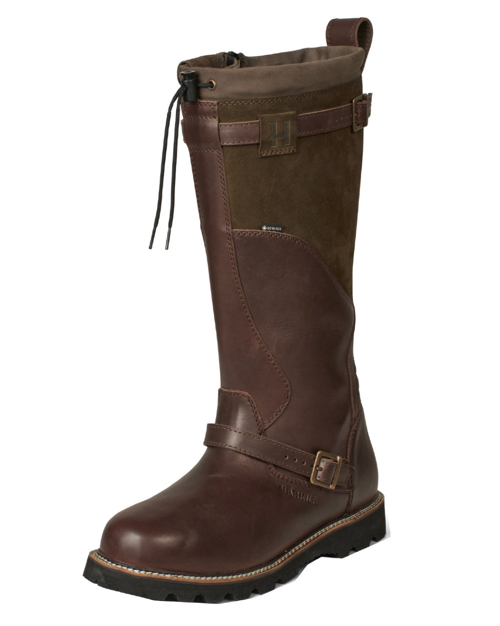 Willow Green Shadow Brown Coloured Harkila Visent 2.0 GTX Boots on white background 