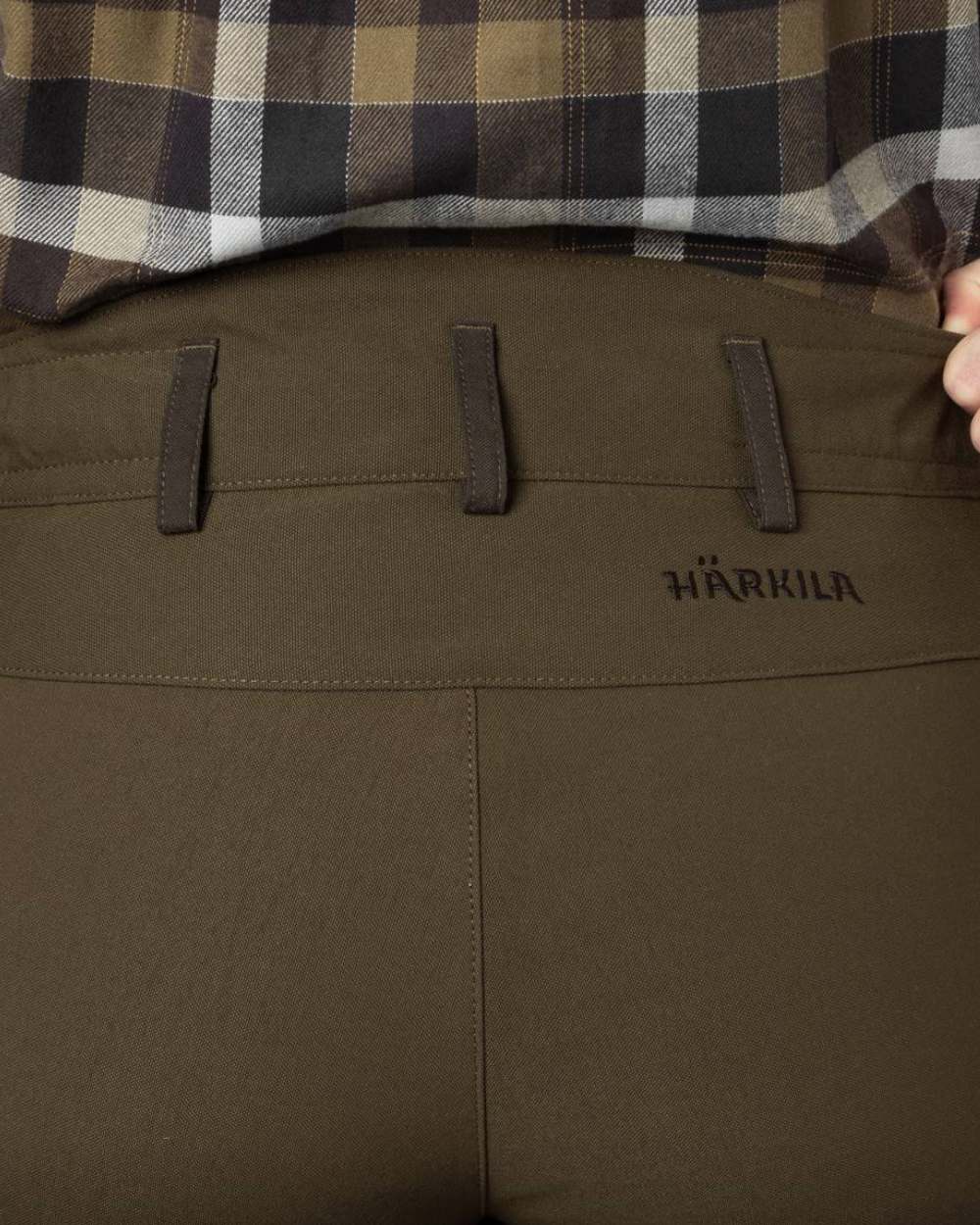 Willow Green Coloured Harkila Womens Pro Hunter GTX Trousers on white background 
