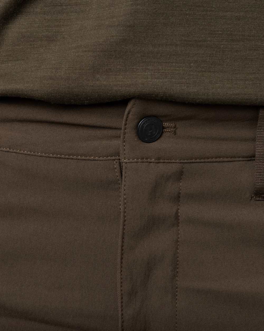 Slate Brown Willow Green Coloured Harkila Womens Runa Pants on white background 