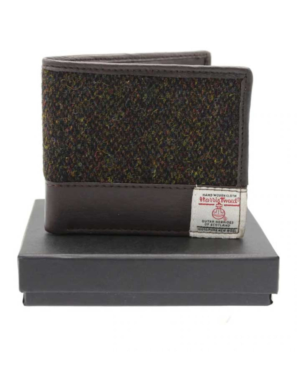 Brown Barleycorn Coloured Heather Callum Harris Tweed Wallet On A White Background 