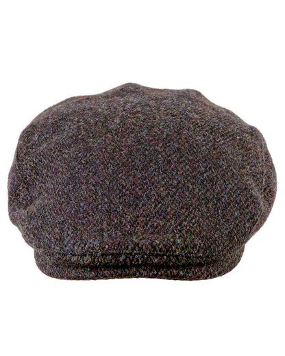 Brown Barleycorn Coloured Heather Highland Harris Tweed Flat Cap On A White Background 