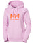 Cherry Blossom coloured Helly Hansen Womens Logo Hoodie 2.0 on White background #colour_cherry-blossom