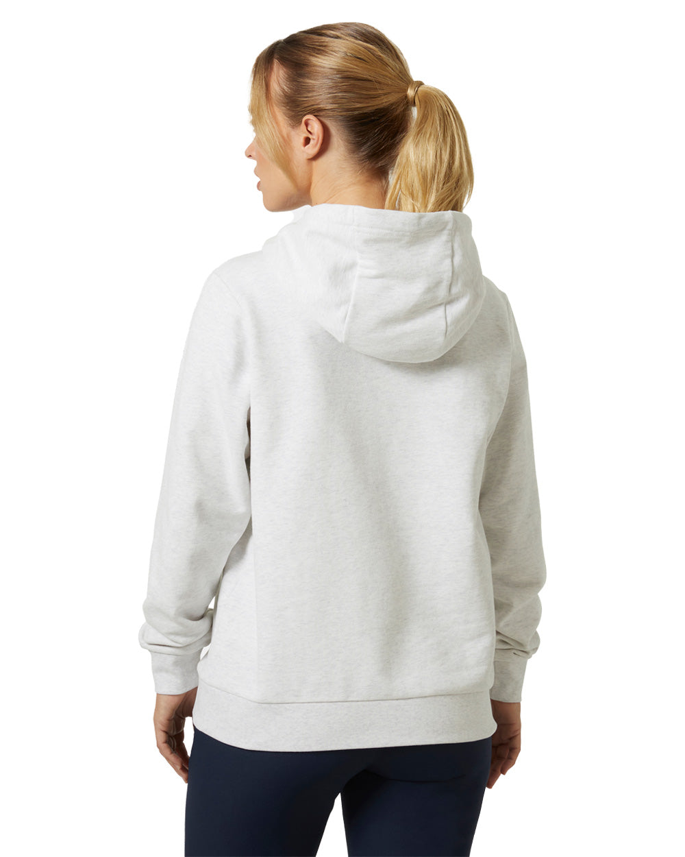 Nimbus Cloud Melange coloured Helly Hansen Womens Logo Hoodie 2.0 on White background 