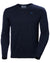 Navy coloured Helly Hansen Mens Shore Merino Sweater on White Background #colour_navy
