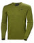 Olive Green coloured Helly Hansen Mens Shore Merino Sweater on White Background #colour_olive-green