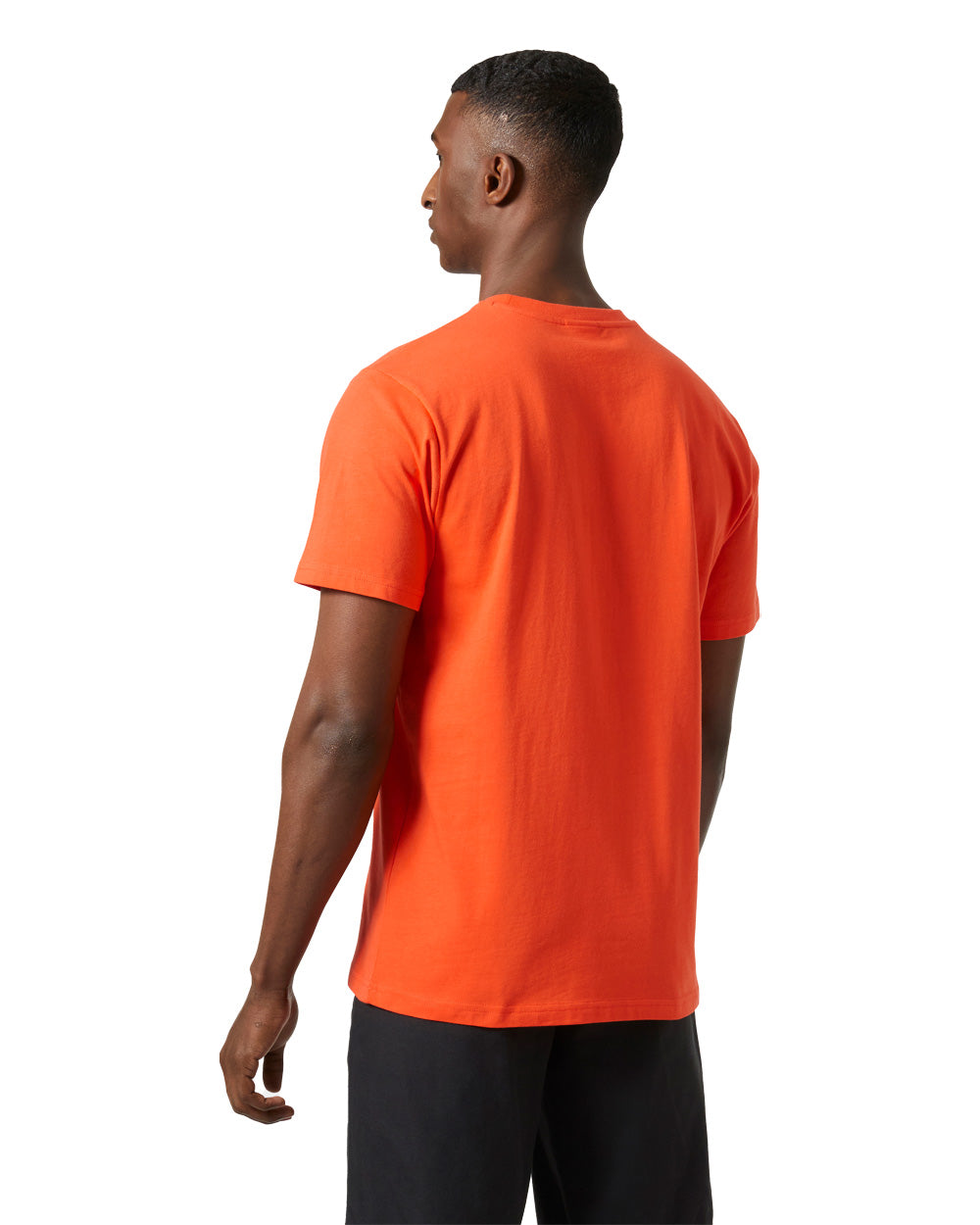 Flame coloured Helly Hansen Box T-Shirt on White background 