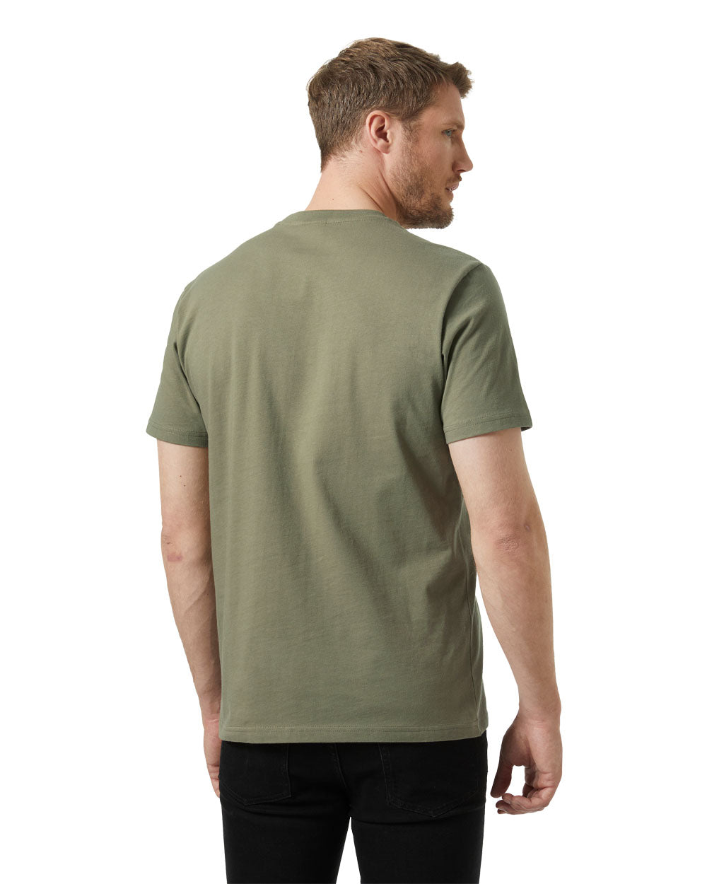 Lav Green coloured Helly Hansen Box T-Shirt on White background 