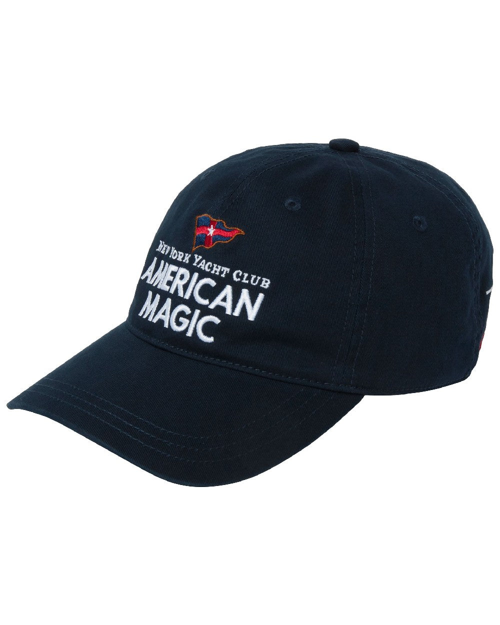 AM Navy coloured Helly Hansen American Magic Cotton Cap on white background 