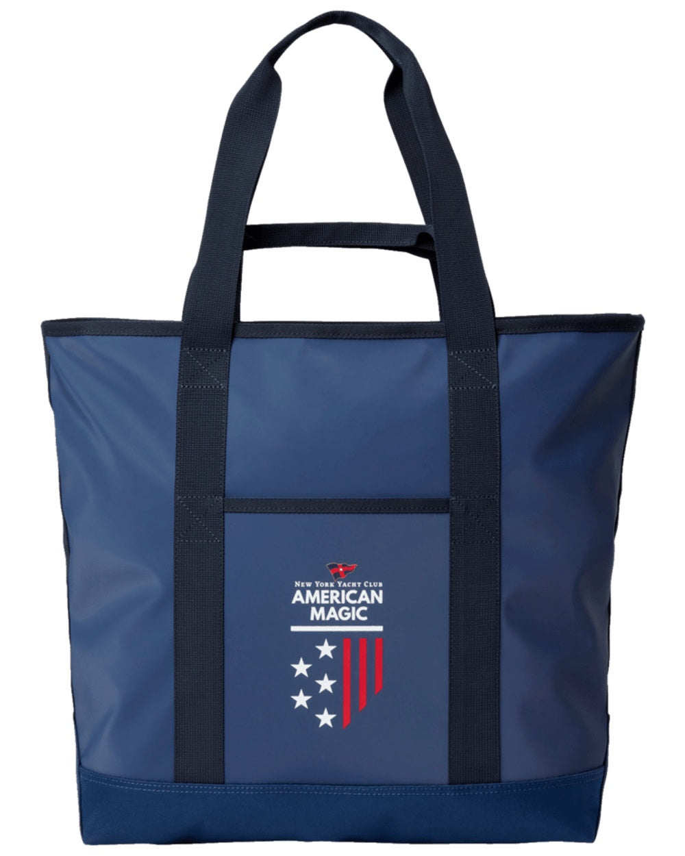 Ocean coloured Helly Hansen American Magic Newport Tote on white background 