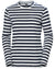 Navy Stripe coloured Helly Hansen Womens Arctic Ocean Long Sleeve T-Shirt on white background #colour_navy-stripe