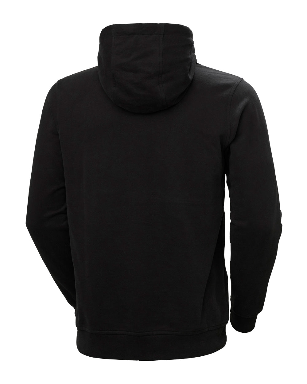 Black coloured Helly Hansen Box Hoodie on White background 